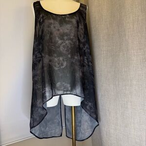 Midnight Hour Skull Button-Up Top, Size L